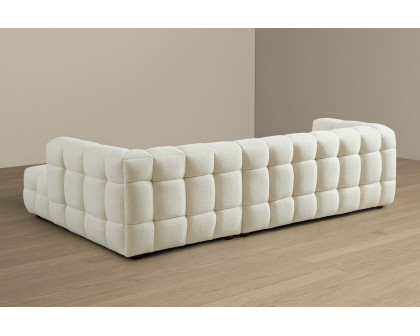 Ashcroft Morrison Boucle Right Facing Sectional Sofa - Cream