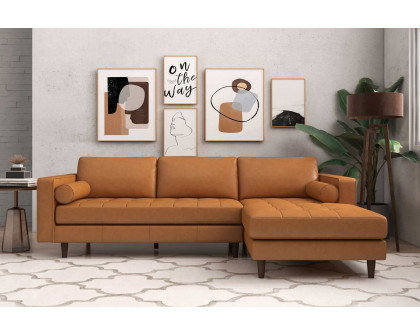 Ashcroft Anthony Corner Sectional Sofa Righ Facing - Tan