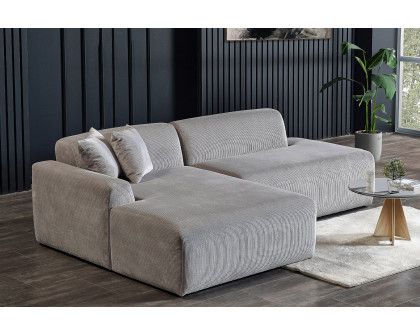 Ashcroft - Mar Sectional Velvet Sofa