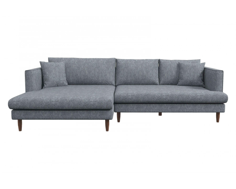 Ashcroft Blake L-Shaped Sectional Sofa Left Facing - Gray, Linen