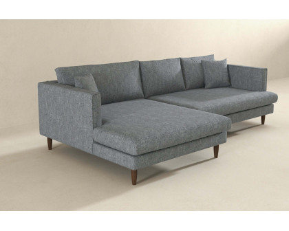 Ashcroft Blake L-Shaped Sectional Sofa Left Facing - Gray, Linen