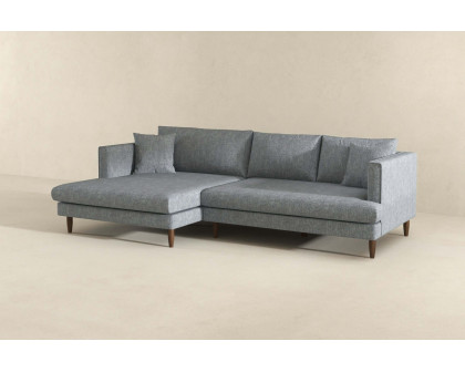 Ashcroft Blake L-Shaped Sectional Sofa Left Facing - Gray, Linen