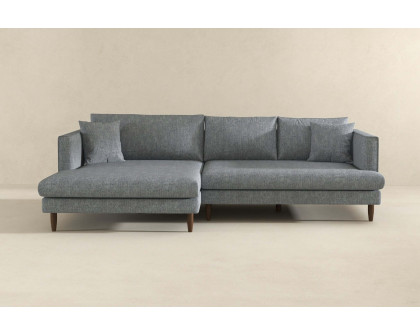 Ashcroft Blake L-Shaped Sectional Sofa Left Facing - Gray, Linen