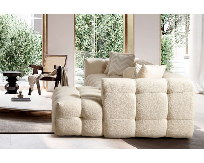 Ashcroft Alana Tufted Boucle Right Sectional Sofa - Ivory