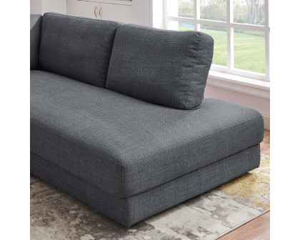 Ashcroft Glander Cozy Sectional Sofa - Gray, Left Facing