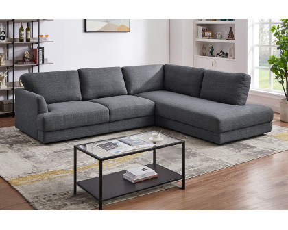 Ashcroft Glander Cozy Sectional Sofa - Gray, Right Facing