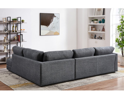 Ashcroft Glander Cozy Sectional Sofa - Gray, Right Facing