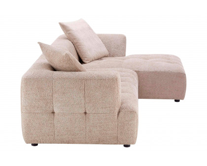 Ashcroft Kaynes Boucle Sectional Sofa - Mocha