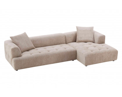 Ashcroft Kaynes Boucle Sectional Sofa - Mocha