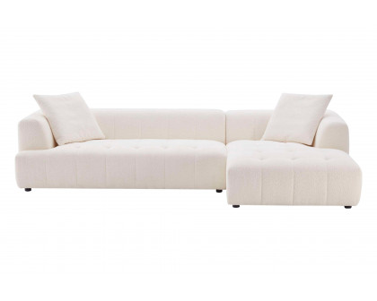 Ashcroft Kaynes Boucle Sectional Sofa - Ivory