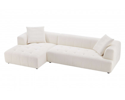 Ashcroft Kaynes Boucle Sectional Sofa - Ivory