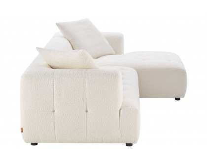 Ashcroft Kaynes Boucle Sectional Sofa - Ivory