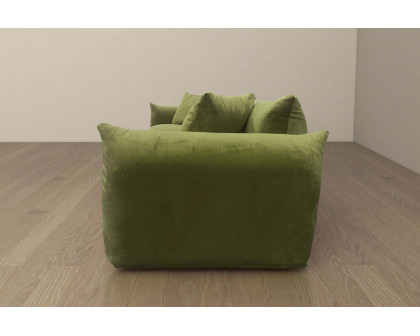 Ashcroft Arlo Velvet Sofa -  Olive Green