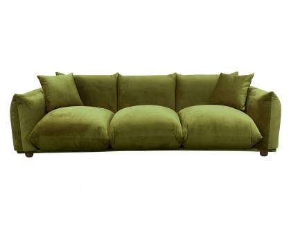 Ashcroft Arlo Velvet Sofa -  Olive Green