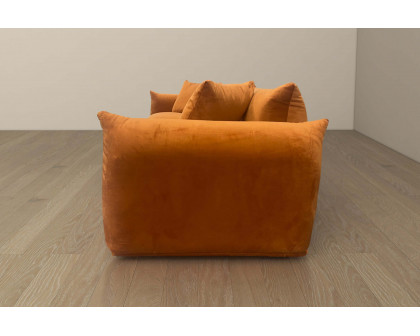 Ashcroft Arlo Velvet Sofa -  Burnt Orange