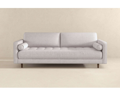 Ashcroft Anthony Pillow Back Fabric Sofa -  Light Gray