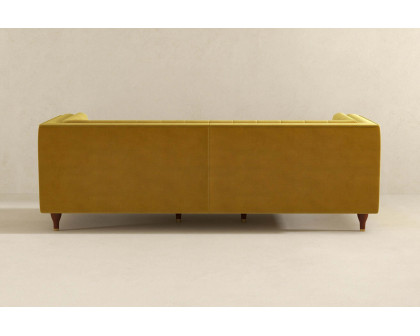 Ashcroft Evelyn Mid-Century Modern Velvet Luxury Chesterfield Sofa - Yellow