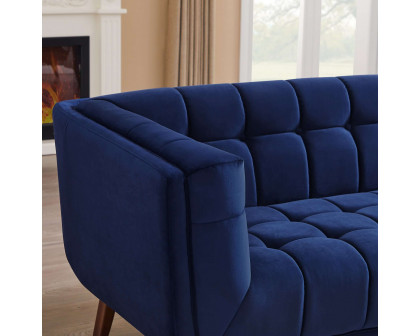 Ashcroft Addison Large Velvet Sofa - Navy Blue