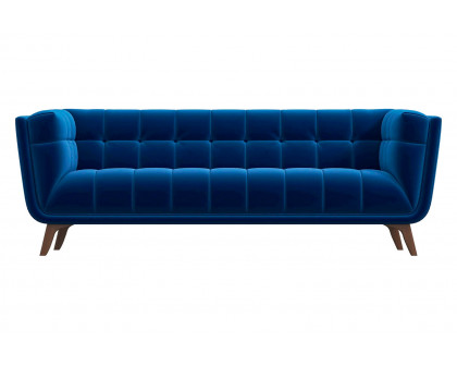 Ashcroft Addison Large Velvet Sofa - Navy Blue