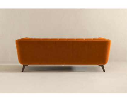 Ashcroft Addison Large Velvet Sofa - Burnt Orange