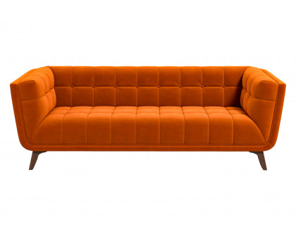 Ashcroft Addison Large Velvet Sofa - Burnt Orange