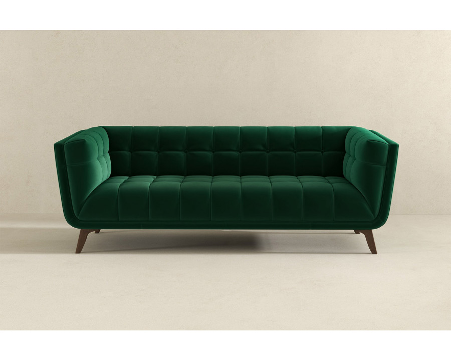 Ashcroft Addison Large Velvet Sofa - Green