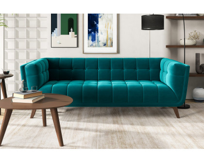 Ashcroft Addison Large Boucle Sofa - Teal