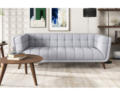 Ashcroft Addison Large Fabric Sofa - Light Gray