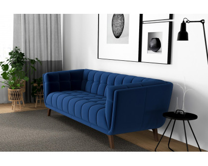 Ashcroft Addison Large Boucle Sofa - Dark Blue