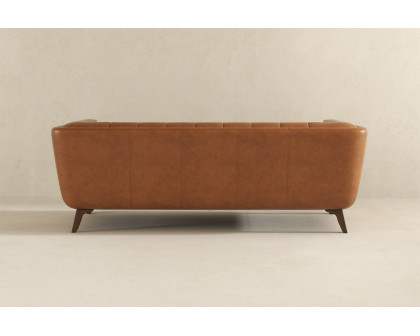 Ashcroft Addison Large Leather Sofa - Brown