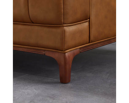 Ashcroft - Mara Tufted Leather Sofa in Cognac