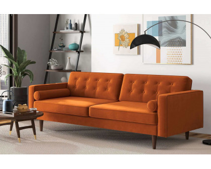 Ashcroft - Casey Mid-Century Modern Velvet Sofa