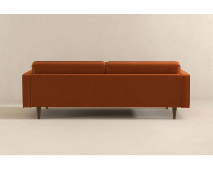 Ashcroft Casey Mid-Century Modern Velvet Sofa - Burnt Orange