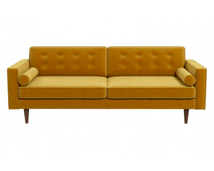 Ashcroft Casey Mid-Century Modern Velvet Sofa - Gold