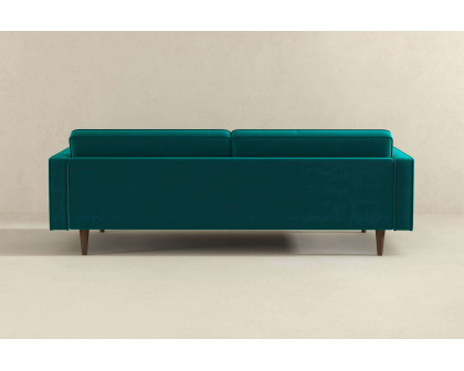 Ashcroft Casey Mid-Century Modern Velvet Sofa - Teal