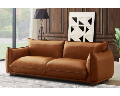 Ashcroft - Emma Mid-Century Modern Luxury Leather Sofa