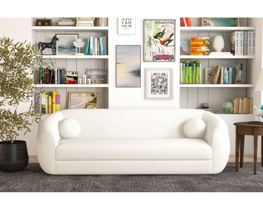 Ashcroft - Melinda Boucle Sofa in Cream