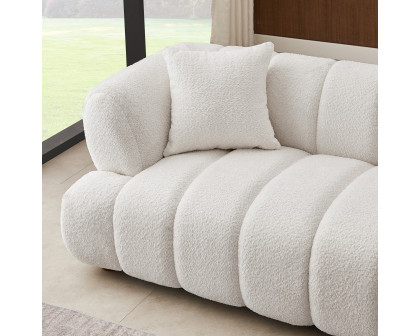 Ashcroft Jasmin 89.7" Upholstered Sofa - Cream