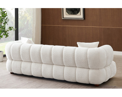 Ashcroft Jasmin 89.7" Upholstered Sofa - Cream