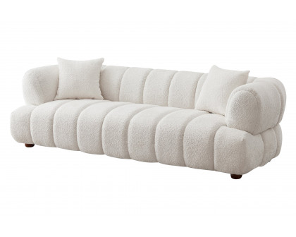 Ashcroft Jasmin 89.7" Upholstered Sofa - Cream