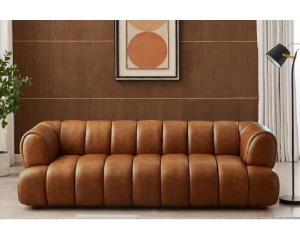 Ashcroft Jasmin 89.7" Upholstered Sofa - Tan