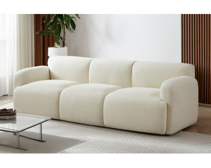 Ashcroft - Simone Boucle Sofa in Cream