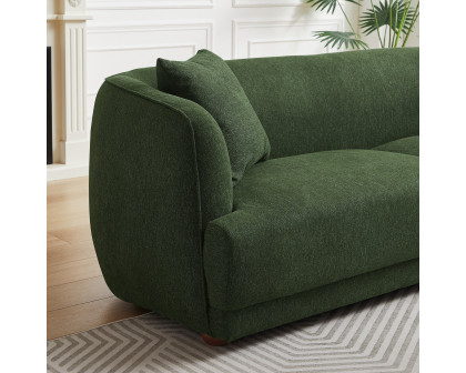 Ashcroft Larisa Mid-Century Modern Linen Sofa - Green