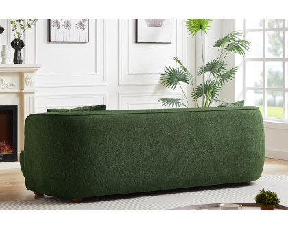 Ashcroft Larisa Mid-Century Modern Linen Sofa - Green