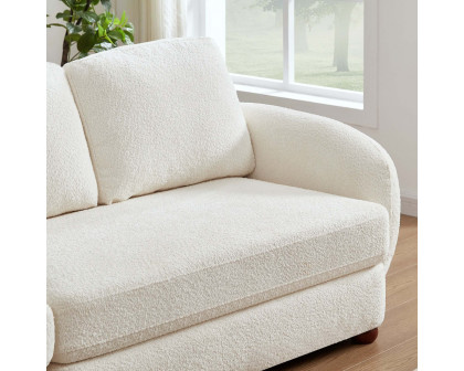 Ashcroft Paton 114.5" Boucle Fabric Sofa - Cream