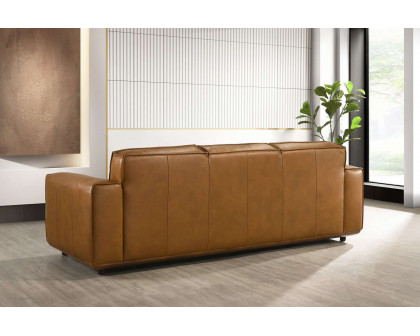 Ashcroft Hanky Genuine Leather Sofa - Tan