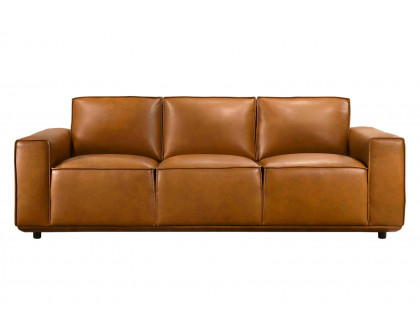 Ashcroft Hanky Genuine Leather Sofa - Tan