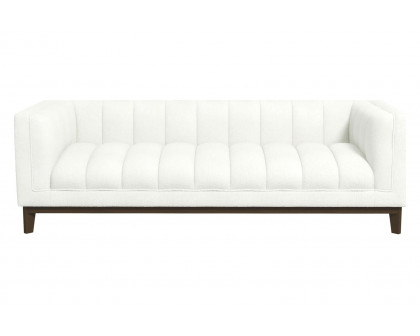 Ashcroft Melissa Mid-Century Boucle Modern Sofa - White