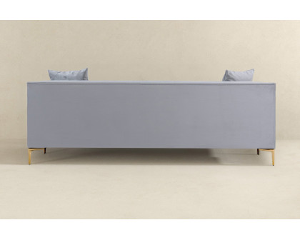 Ashcroft Angelina 91" Velvet Sofa - Light Gray