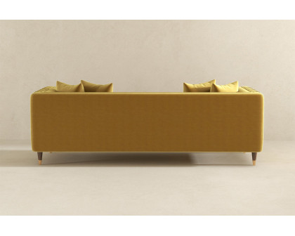 Ashcroft Edward Velvet Sofa - Mustard